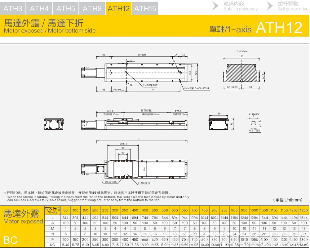 Screw Slide Table Custom Guide Rail Slide Table